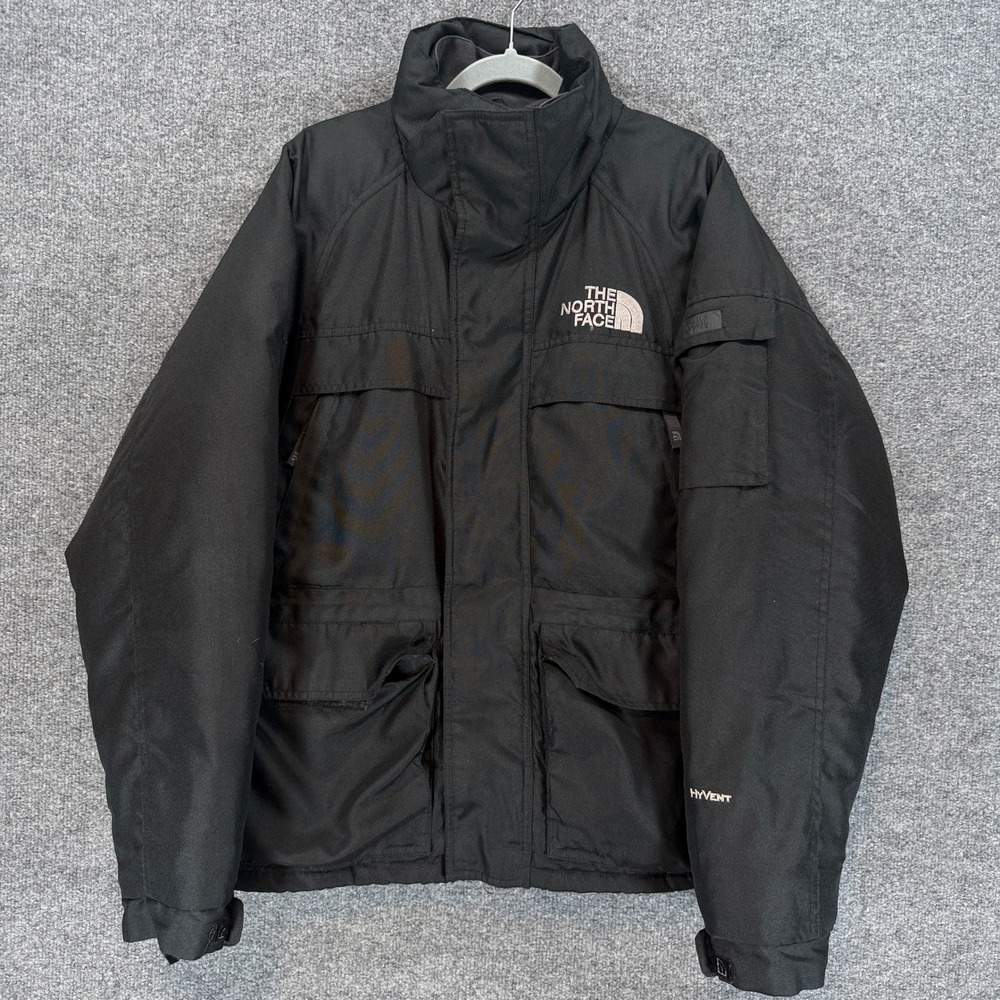 The North Face HyVent Down Parka Jacket Mens Small Black Insulated Winter Coat